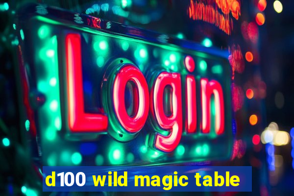 d100 wild magic table