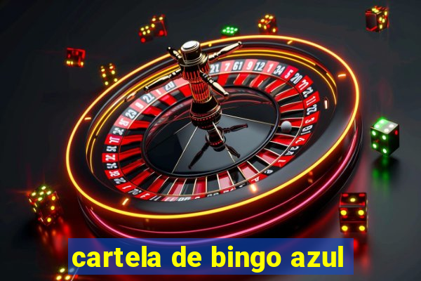 cartela de bingo azul