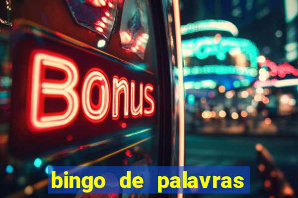 bingo de palavras para 3 ano