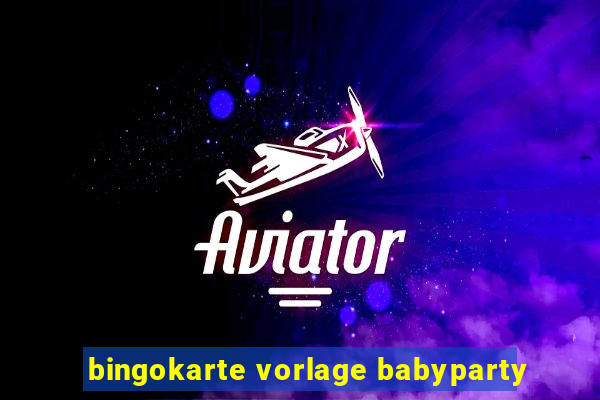 bingokarte vorlage babyparty