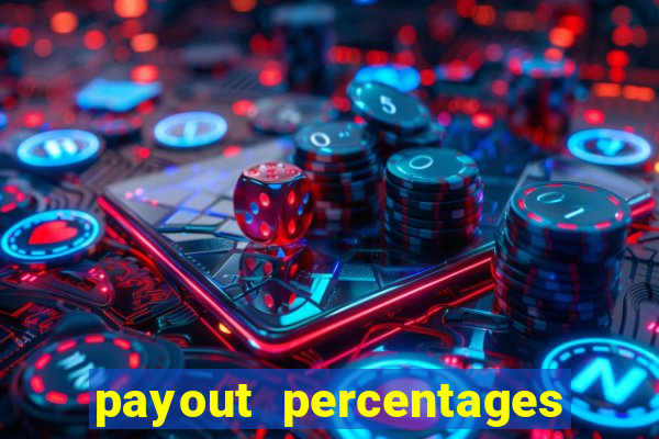 payout percentages of slot machines