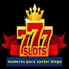 numeros para cantar bingo