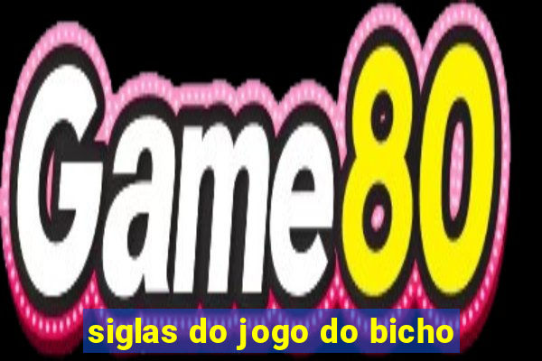 siglas do jogo do bicho