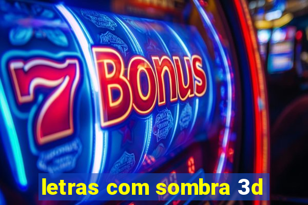 letras com sombra 3d