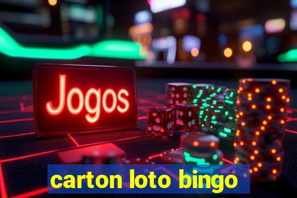 carton loto bingo