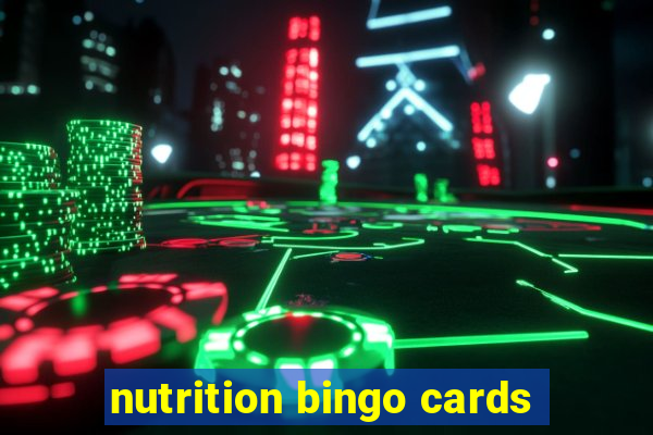 nutrition bingo cards