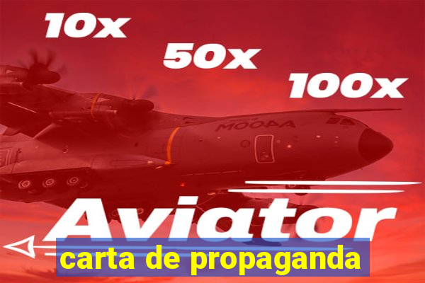 carta de propaganda