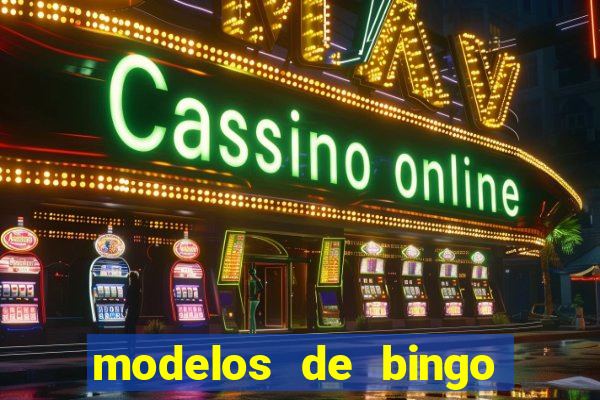 modelos de bingo para imprimir