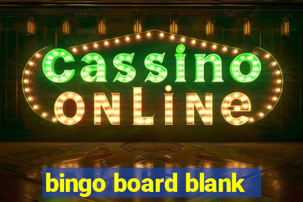 bingo board blank