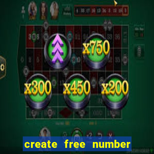 create free number bingo card