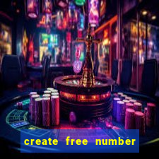 create free number bingo card