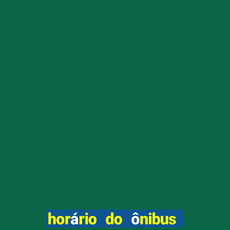 horário do ônibus porto belo