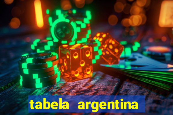 tabela argentina torneo betano