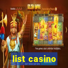 list casino