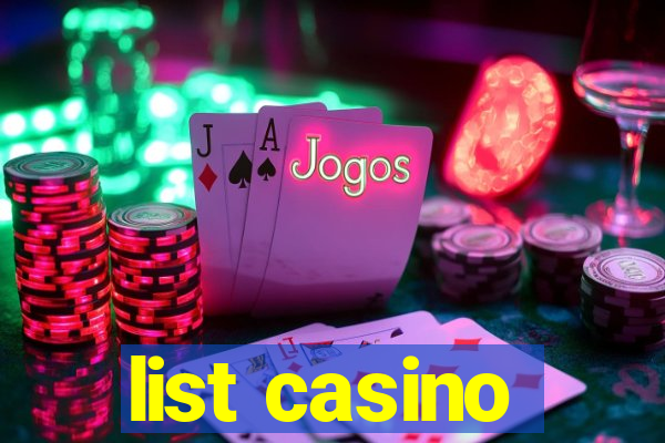 list casino