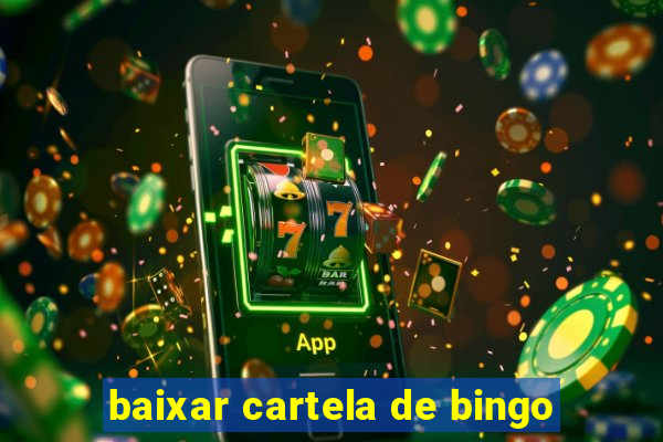 baixar cartela de bingo