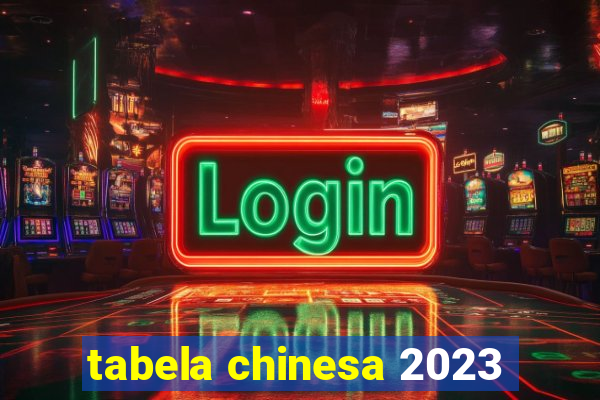 tabela chinesa 2023