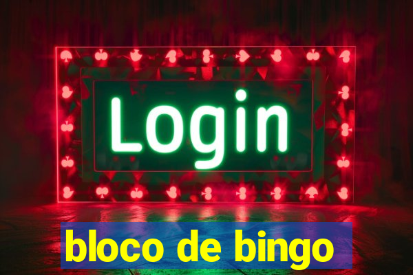 bloco de bingo