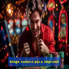 bingo sonoro para imprimir