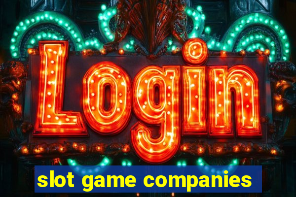 slot game companies