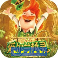 list of all online bingo sites