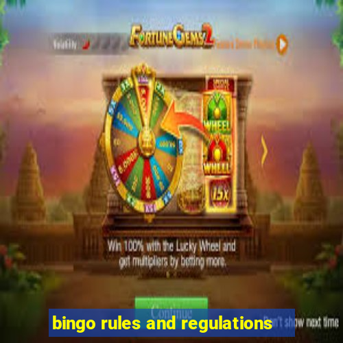 bingo rules and regulations