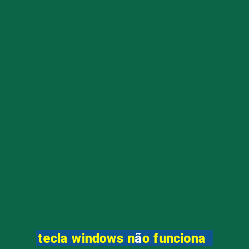 tecla windows não funciona