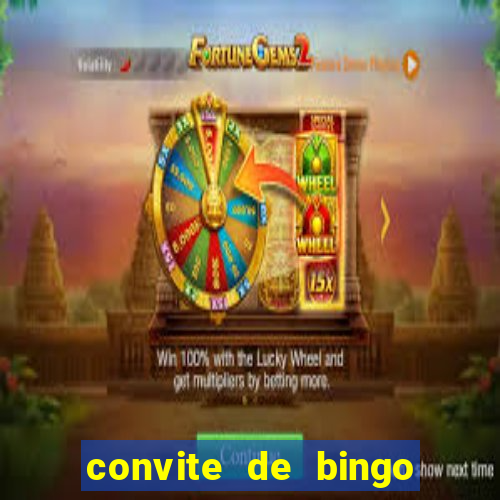 convite de bingo para editar