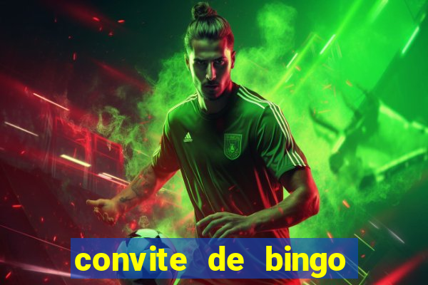 convite de bingo para editar