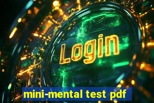 mini-mental test pdf