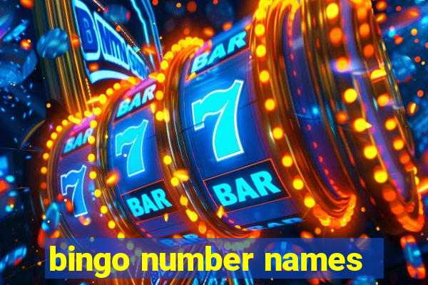 bingo number names