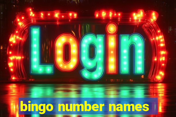 bingo number names