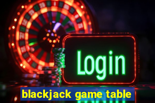 blackjack game table