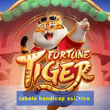 tabela handicap asi谩tico