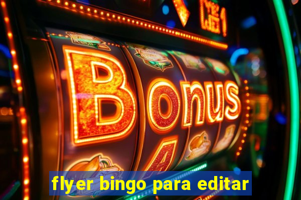 flyer bingo para editar