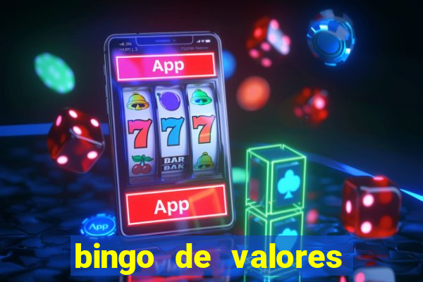 bingo de valores para imprimir