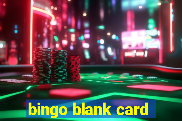 bingo blank card