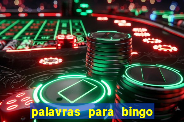 palavras para bingo de cha de lingerie