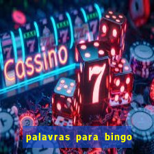 palavras para bingo de cha de lingerie