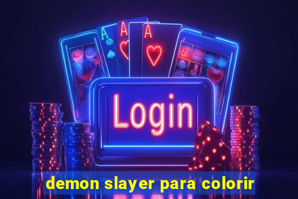 demon slayer para colorir