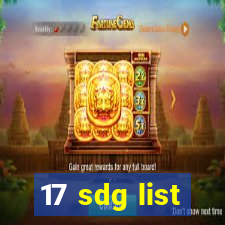 17 sdg list