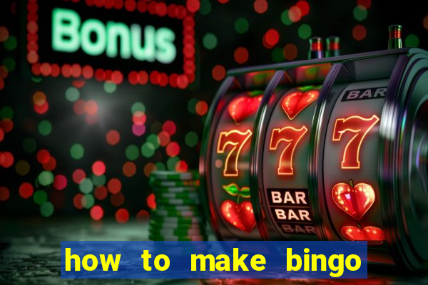 how to make bingo cards in excel