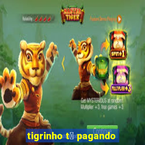 tigrinho t谩 pagando