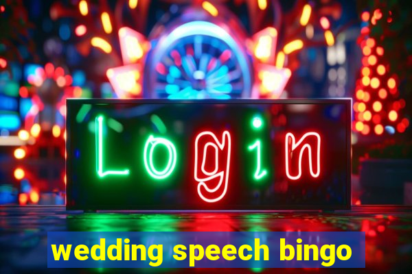 wedding speech bingo