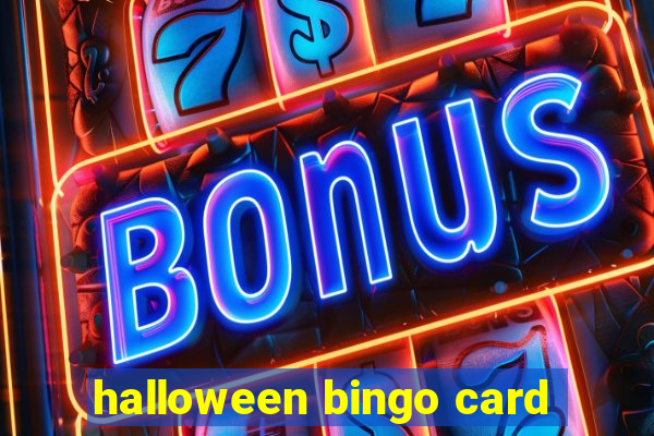 halloween bingo card