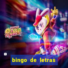 bingo de letras para imprimir gratis