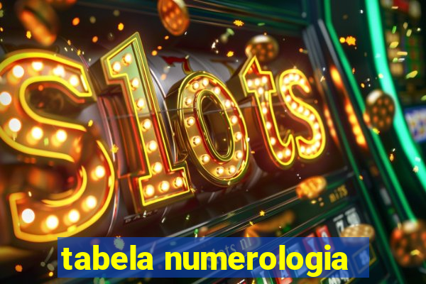 tabela numerologia