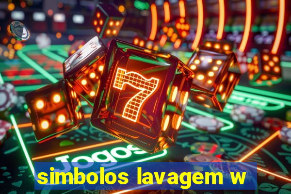 simbolos lavagem w