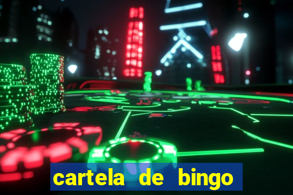 cartela de bingo até 30