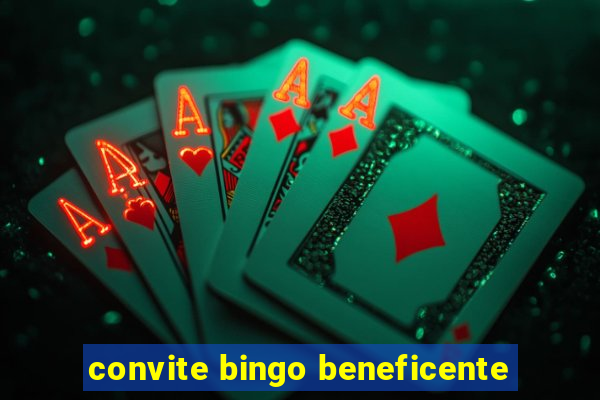 convite bingo beneficente